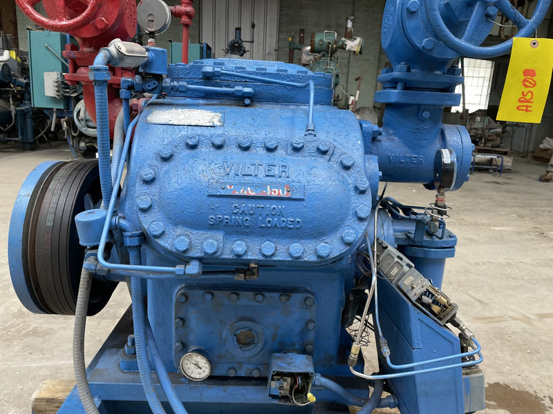Vilter 456 6-Cylinder Reciprocating Compressor Package (MISSING COMPRESSOR, 100 HP 230/460 V, Belt Driven)