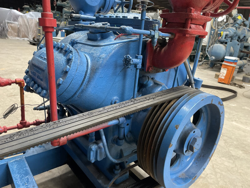Vilter 456 6-Cylinder Reciprocating Compressor Package (MISSING COMPRESSOR, 100 HP 230/460 V, Belt Driven)