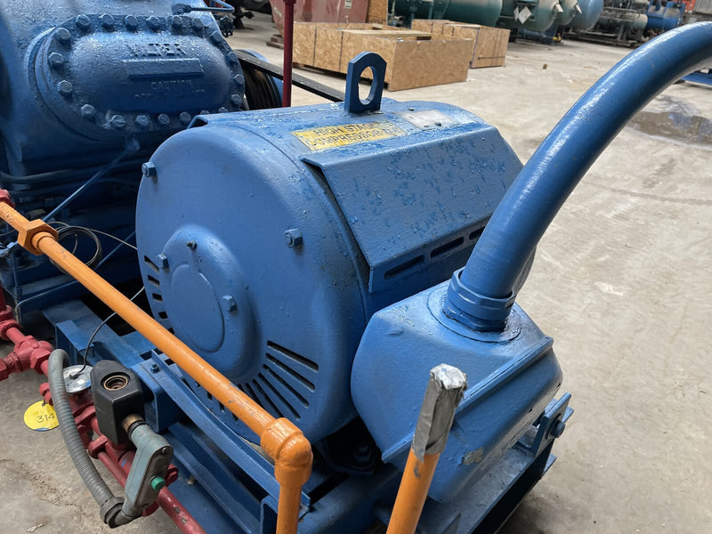 Vilter 456 6-Cylinder Reciprocating Compressor Package (MISSING COMPRESSOR, 100 HP 230/460 V, Belt Driven)