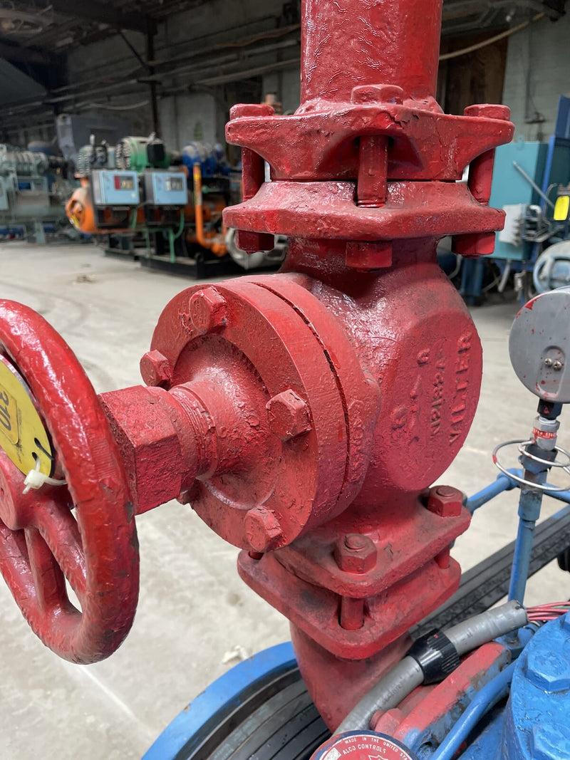 Vilter 456 6-Cylinder Reciprocating Compressor Package (MISSING COMPRESSOR, 100 HP 230/460 V, Belt Driven)