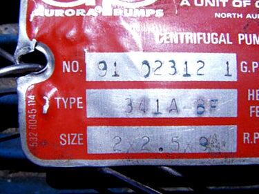 Aurora 341A-BF Centrifugal Pump Aurora 