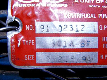 Aurora 341A-BF Centrifugal Pump Aurora 