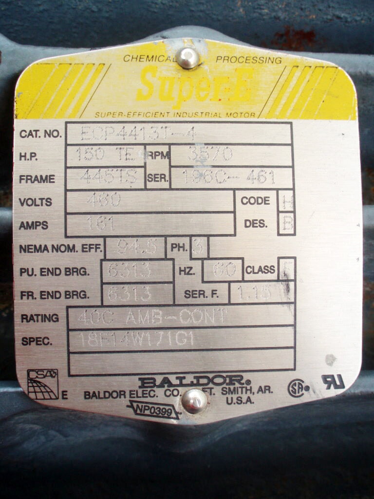 Baldor Motor – 150 HP Baldor 