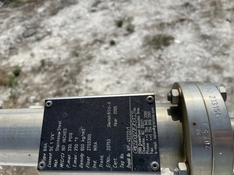 Industrial Service & Fabricators Inc Vertical Ammonia Receiver ( 65in. X 306in. 4400 Gallons)