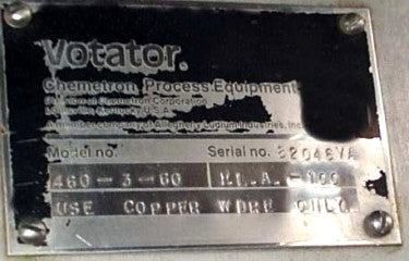 Chemetron Votator Scraped Surface Heat Exchangers Chemetron 