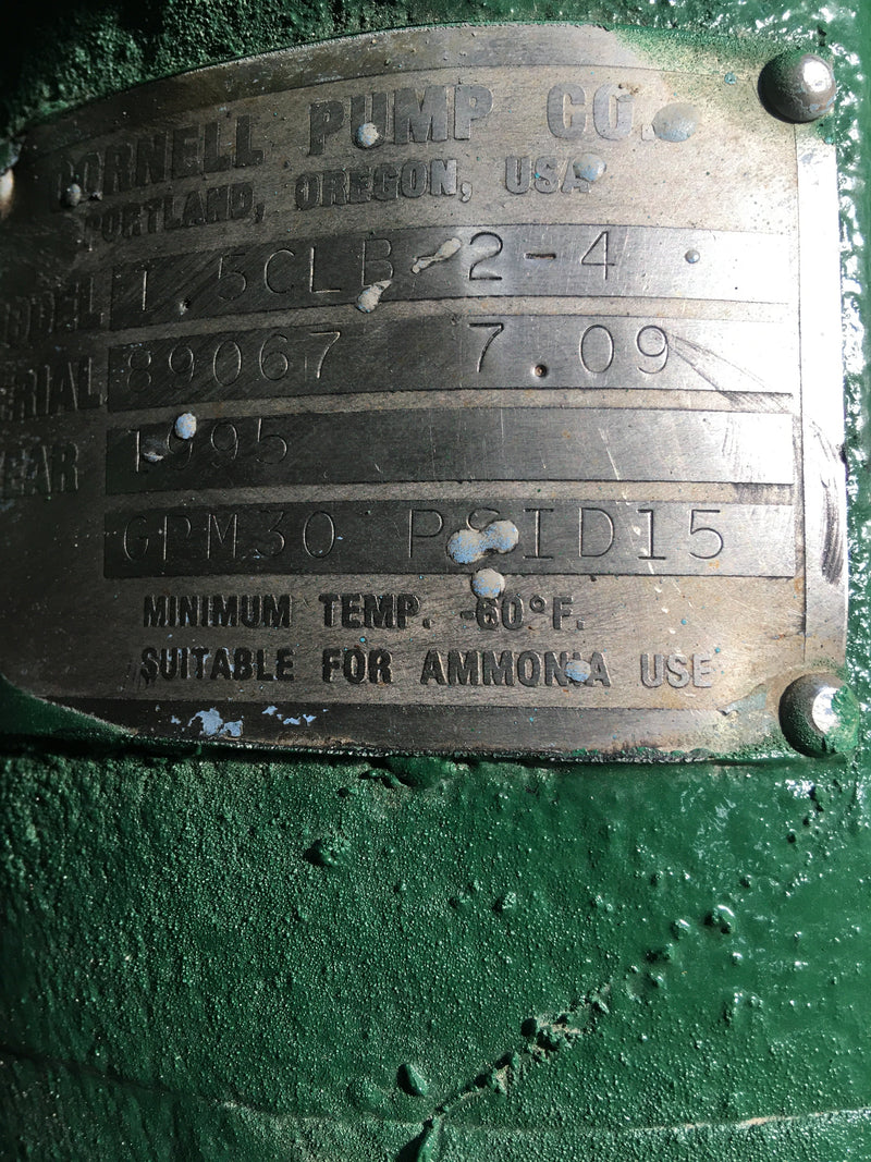 Cornell CLB Series 1.5 CLB 2-4 Centrifugal Pump (1.5 HP, 140 GPM Max) Cornell Pump Co 
