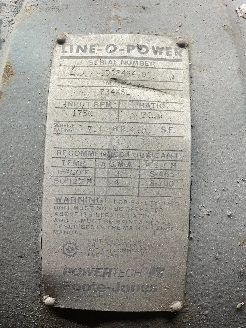 Reductor de engranajes concéntricos Powertech Foote-Jones Line-O-Power