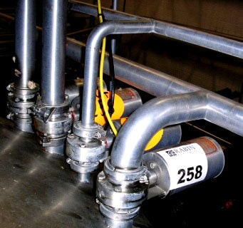 Definox Stainless Steel Air Actuated Butterfly Valve. Definox 