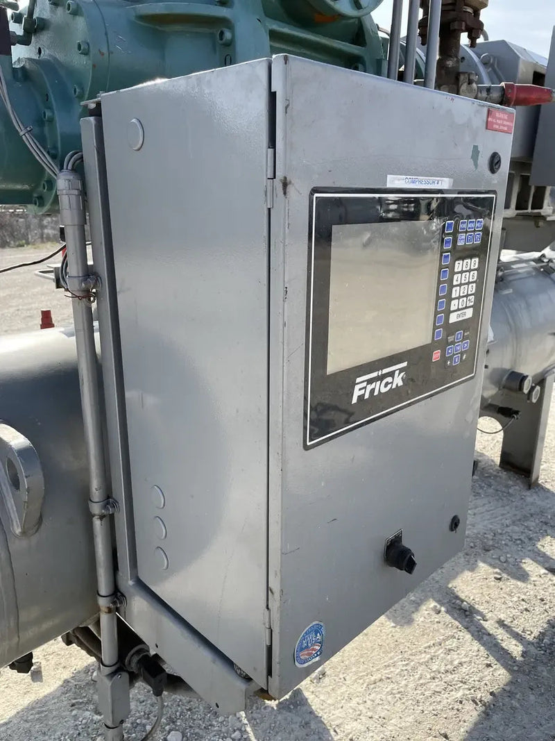 Paquete de compresor de tornillo rotativo Frick RWE-134-E (Frick SGC1918, 250 HP 460 V, panel de control Frick Micro)