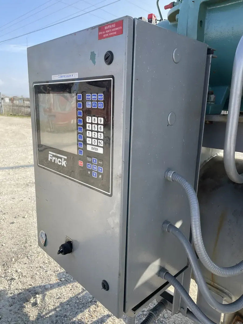 Paquete de compresor de tornillo rotativo Frick RWE-134-E (Frick SGC1918, 250 HP 460 V, panel de control Frick Micro)