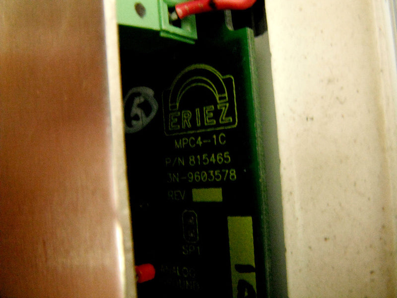 Eriez E-Z TEC Metal Detector MPC Controller Eriez Manufacturing Co. 