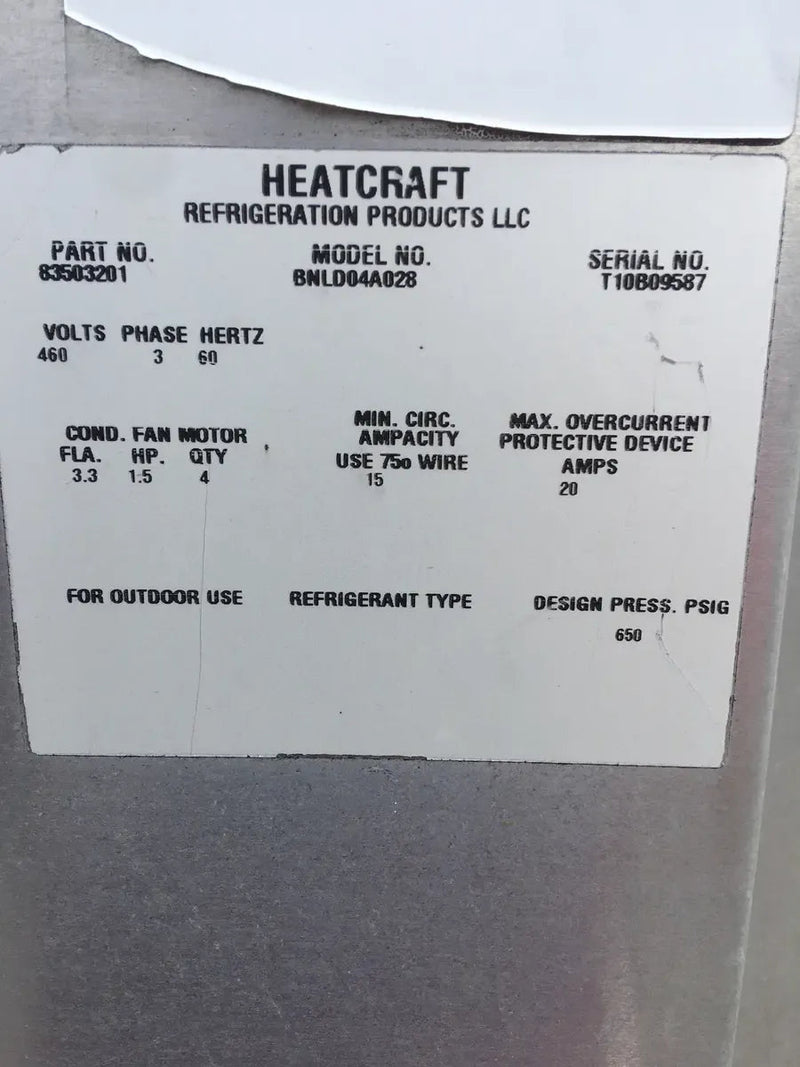 Unidad condensadora enfriada por aire Bohn/Heatcraft Ambassador Series (33 TR, 4 ventiladores)
