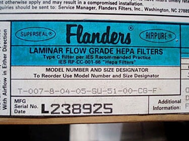 Flanders Filters, Inc. Bag-Out Housing Filter Unit Flanders Filters, Inc. 
