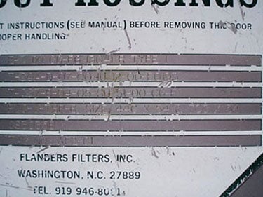 Flanders Filters, Inc. Bag-Out Housing Filter Unit Flanders Filters, Inc. 