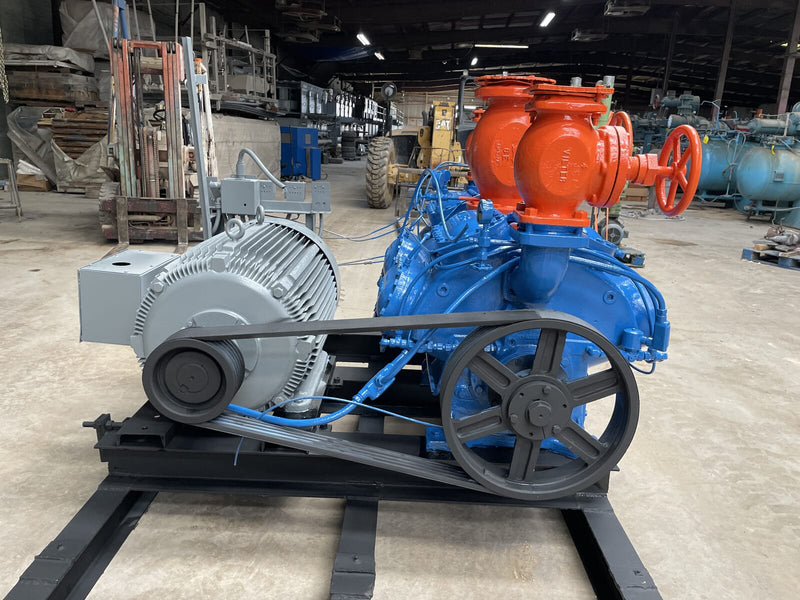 Vilter 4416 16-Cylinder Reciprocating Compressor Package (200 HP 460 V, Belt Driven)