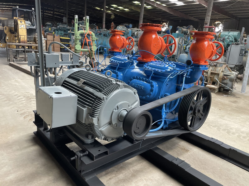 Vilter 4416 16-Cylinder Reciprocating Compressor Package (200 HP 460 V, Belt Driven)