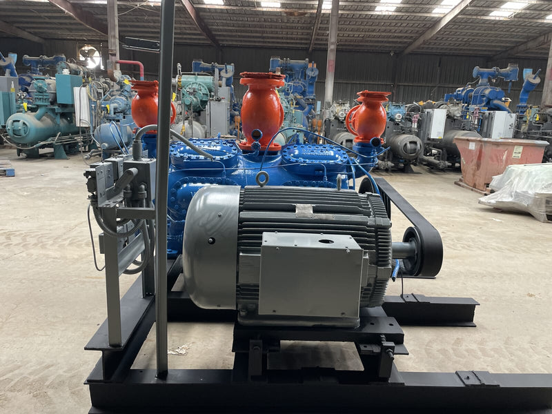 Vilter 4416 16-Cylinder Reciprocating Compressor Package (200 HP 460 V, Belt Driven)