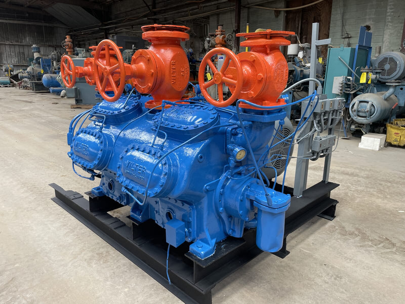 Vilter 4416 16-Cylinder Reciprocating Compressor Package (200 HP 460 V, Belt Driven)