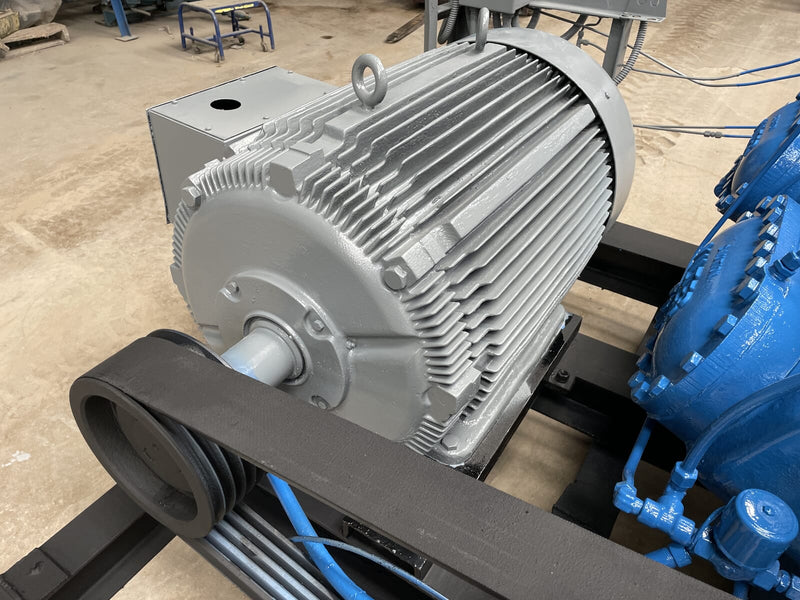 Vilter 4416 16-Cylinder Reciprocating Compressor Package (200 HP 460 V, Belt Driven)