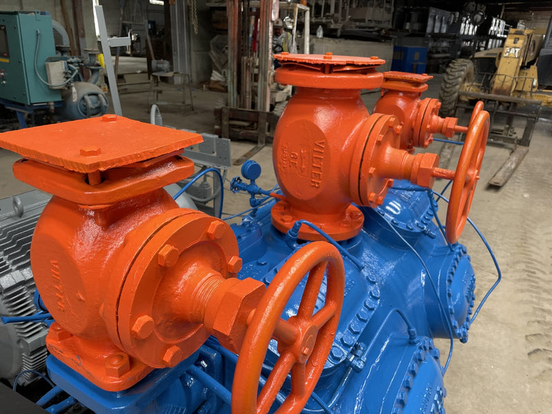Vilter 4416 16-Cylinder Reciprocating Compressor Package (200 HP 460 V, Belt Driven)