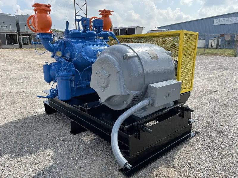 Vilter 446 6-Cylinder Reciprocating Compressor Package (60 HP 220/440 V, Belt Driven)