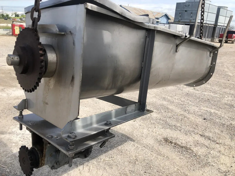 Brown Stainless Horizontal Transfer Auger Mixer