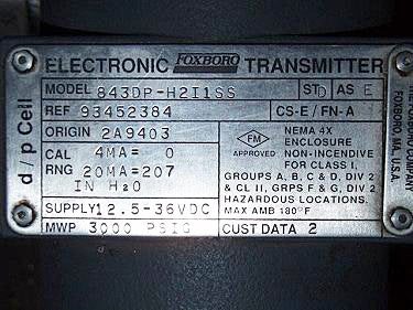Foxboro Electronic Differential Pressure Transmitter Foxboro 