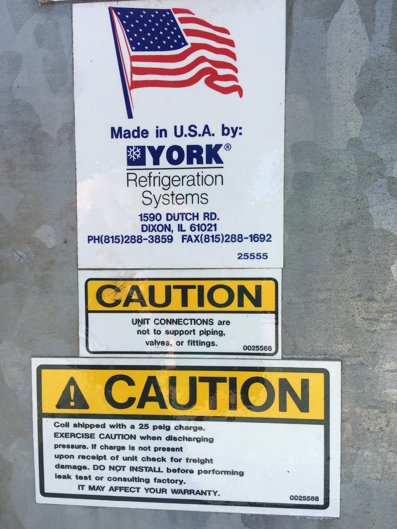 Frick SCS 364TH RH2 Ammonia Evaporator Coil - 11.4375 TR 3 Fans (Low/Medium Temperature) Frick/York 