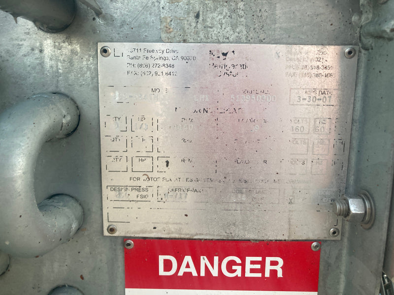 Frick SCS 584TH LH1 Ammonia Evaporator Coil- 22.5 TR, 5 Fans (Low/Medium Temperature) Frick 