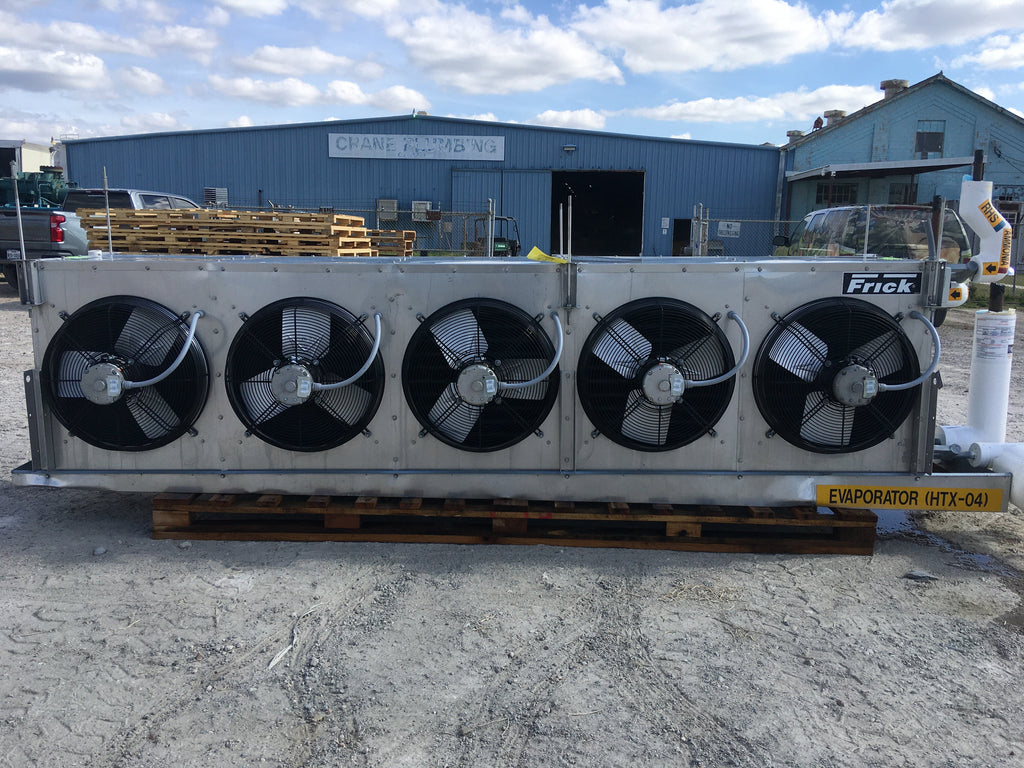 Frick SCS 584TH RH2 Ammonia Evaporator Coil- 22.5 TR, 5 Fans (Low/Medi