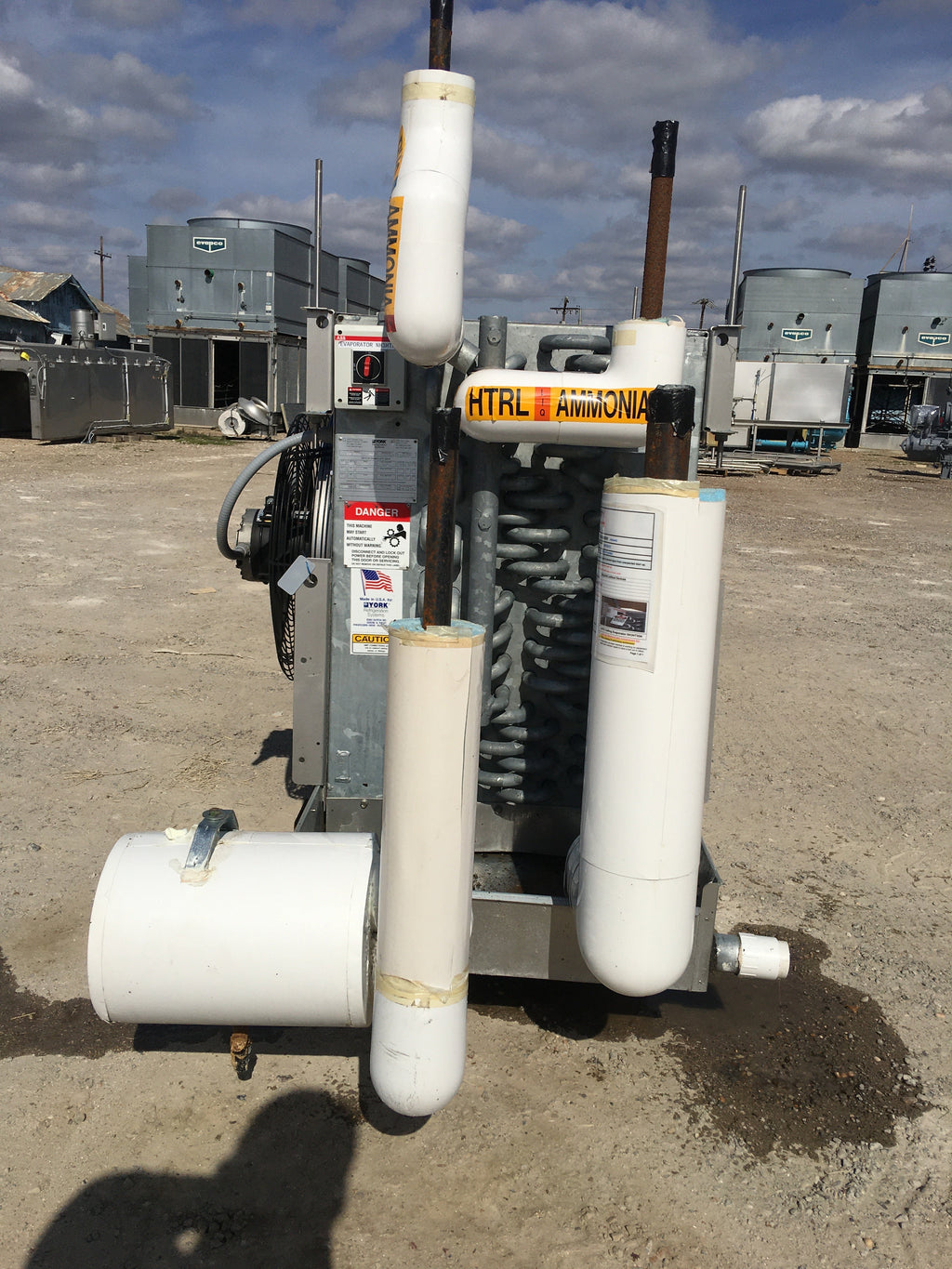 Frick SCS 584TH RH2 Ammonia Evaporator Coil- 22.5 TR, 5 Fans (Low/Medi