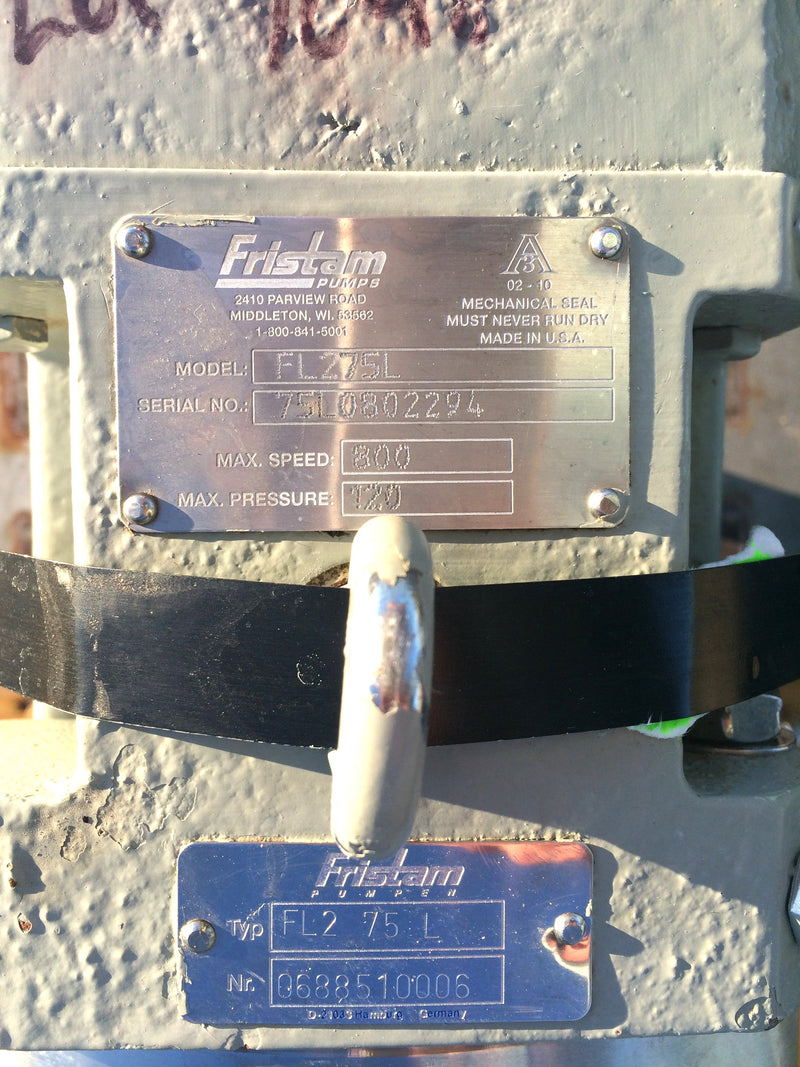 Fristam FL-II-75L Positive Displacement Pump Fristam 