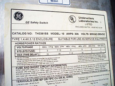 General Electric Heavy Duty Safety Switches- 30 Amp General Electric 