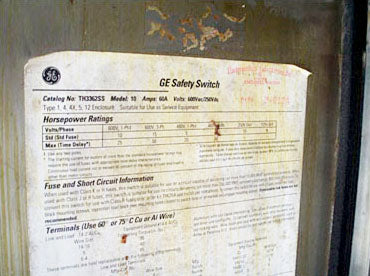 General Electric Heavy Duty Safety Switches- 60 Amp General Electric 