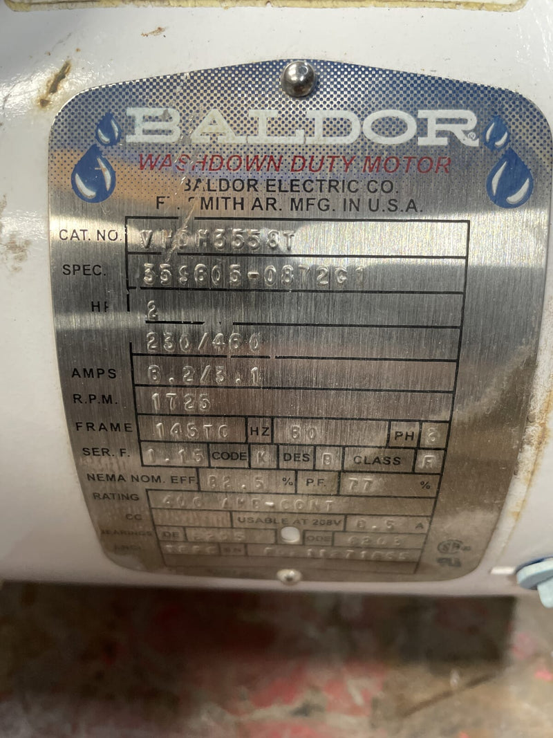 Baldor VHDH3558T Motor (2 HP, 1725 RPM, 230/460 V)