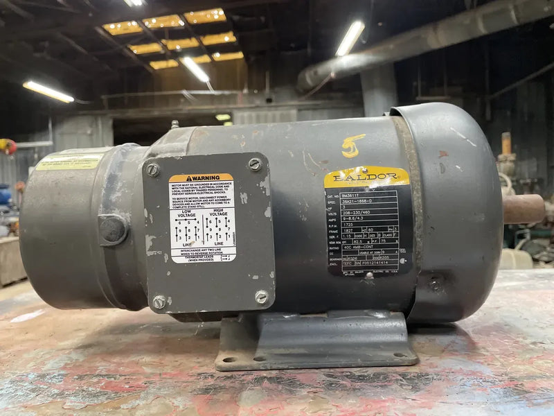 Baldor BM3611T Motor (3 HP, 1725 RPM, 208-230/460 V)