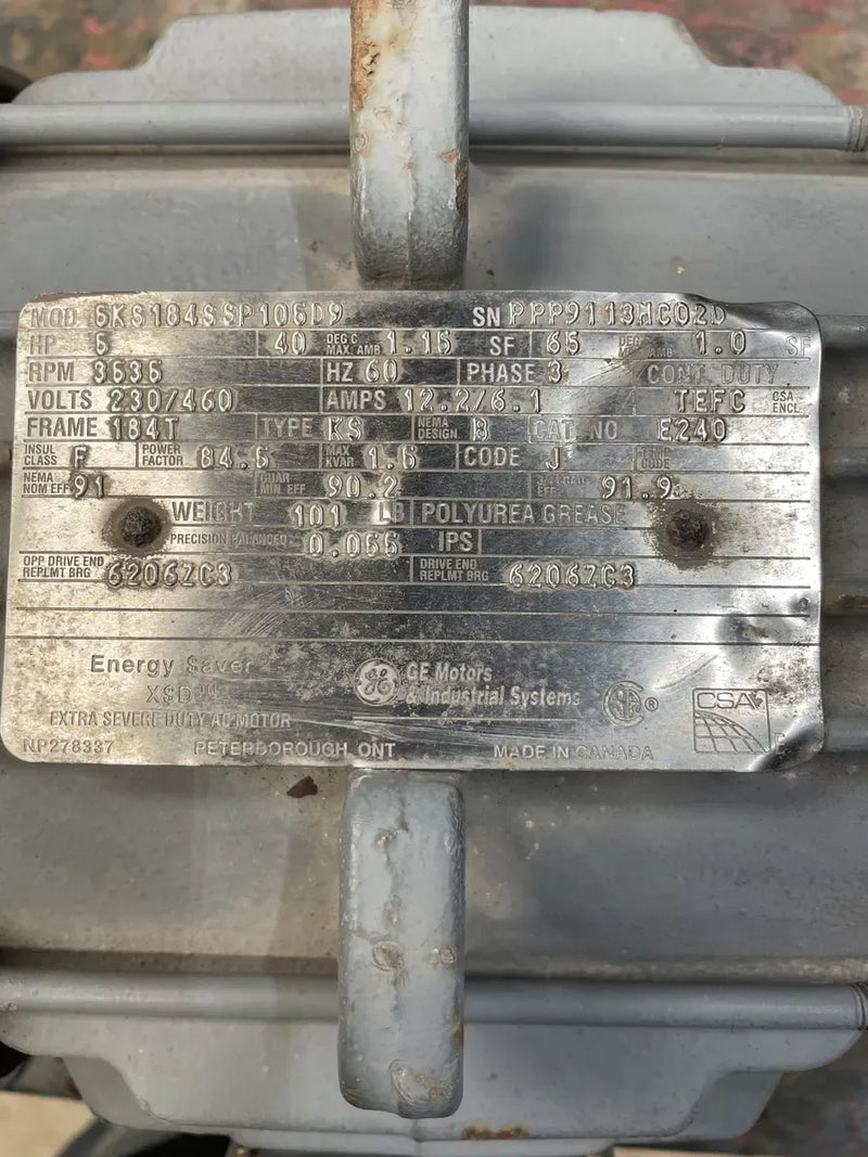 Motor General Electric 5KS184SSP105D9 (5 CV, 3535 RPM, 230/460 V)