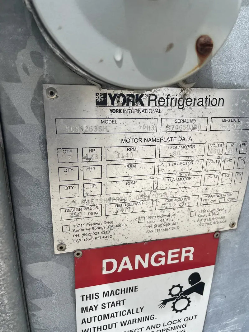 Frick (York) SCS-263SH RH3 Bobina evaporadora de amoníaco - 5 TR, 2 ventiladores (temperatura baja/media)
