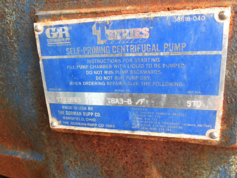 Gorman-Rupp 6 in. Pump Gorman-Rupp 