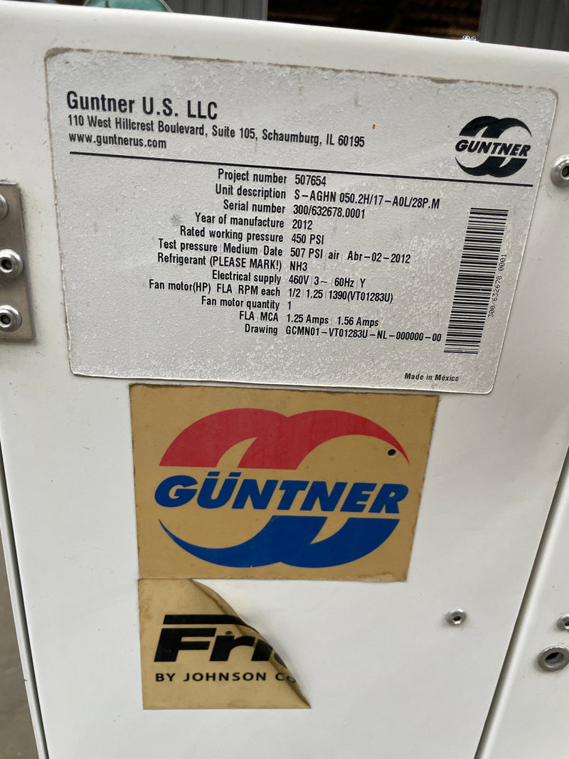 Guntner AGHN 050.2F/16-A0L/28P.M Ammonia Evaporator Coil- 4TR, 1 Fan (Low/Medium Temperature) Guntner 