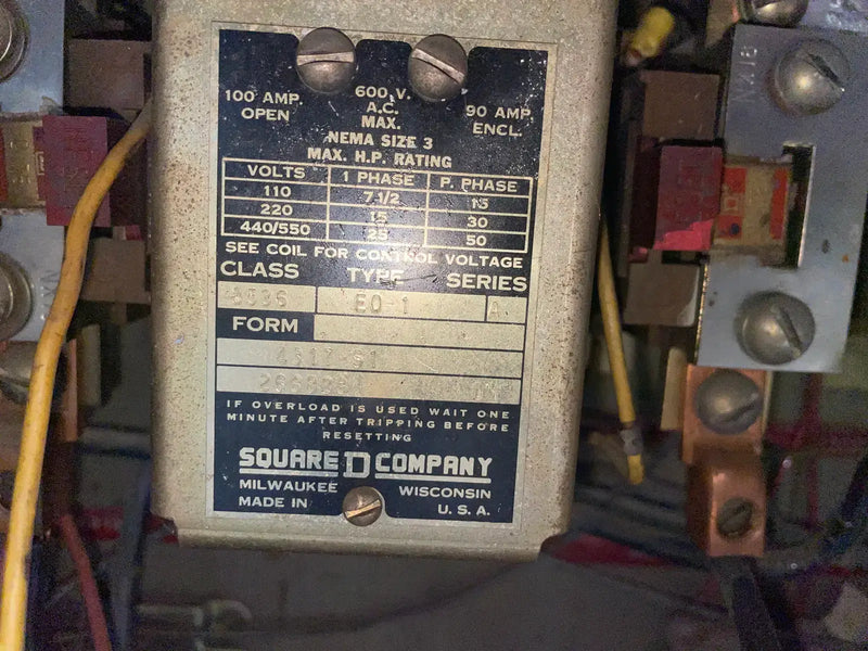 Square D Company Soft Motor Starter (60 HP)