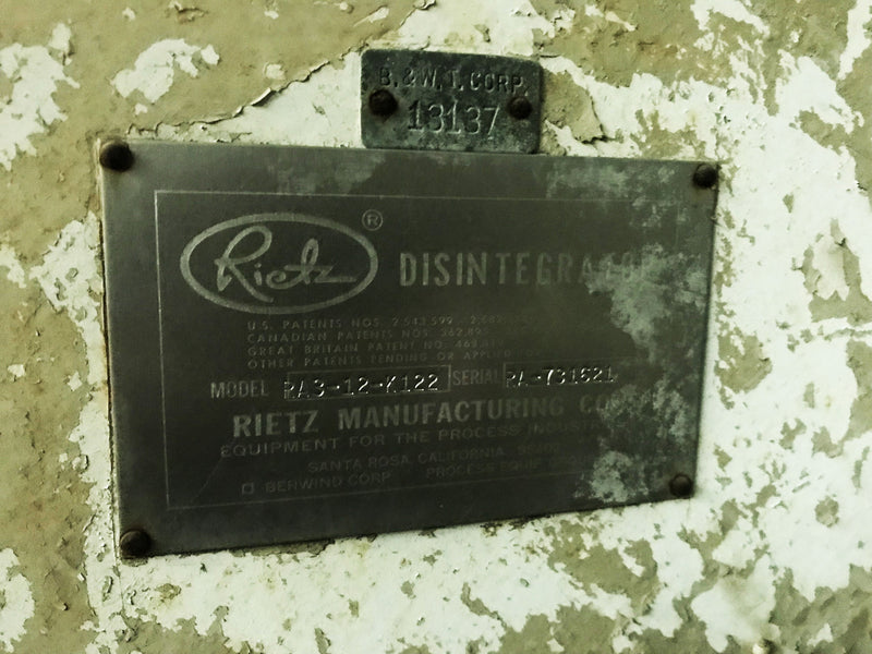 Hosokawa Bepex Rietz RA Series Disintegrator Hosokawa Bepex Rietz 