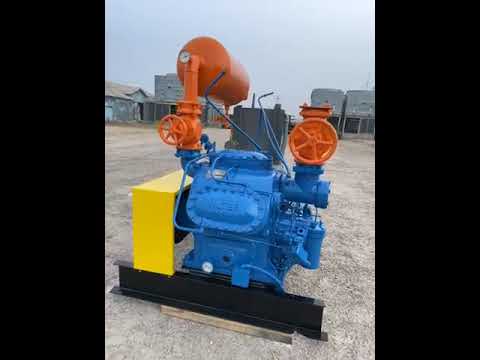 Vilter 456 6-Cylinder Reciprocating Compressor Package (125 HP 460 V, Belt Driven)