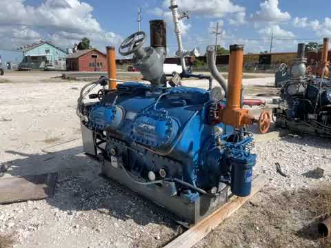 Vilter 4512XL 12-Cylinder Reciprocating Compressor Package (200 HP 460 V, Belt Driven)