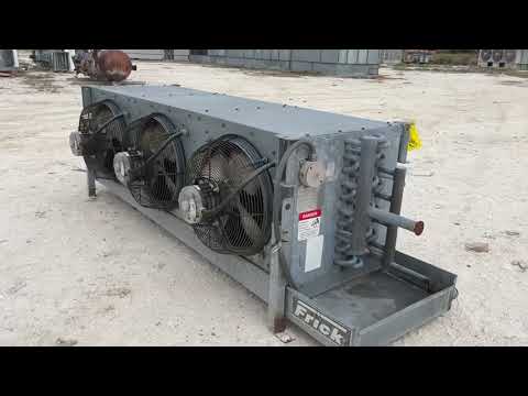 Serpentín evaporador de amoníaco Frick (York) SCS 363SH - 7 TR, 3 ventiladores (temperatura baja/media)