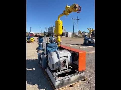 Paquete de compresor alternativo Vilter 448 de 8 cilindros (100 HP 208-220/440 V, accionado por correa)