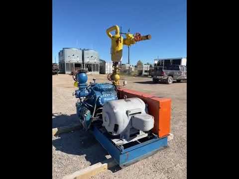 Vilter 448 8-Cylinder Reciprocating Compressor Package (100 HP 208-236/118 V, Belt Driven)