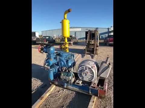 Vilter 448 8-Cylinder Reciprocating Compressor Package (100 HP 230/460 V, Belt Driven)