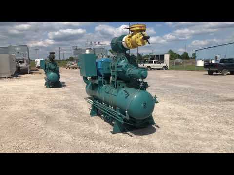 Paquete de compresor de tornillo rotativo Frick RWB-11-134H (TDSD193L, 300HP 460V, panel de actualización Frick Quantum HD)