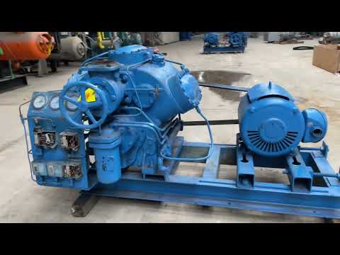 Vilter 456XL 6-Cylinder Reciprocating Compressor Package (40 HP 230/460 V, Belt Driven)